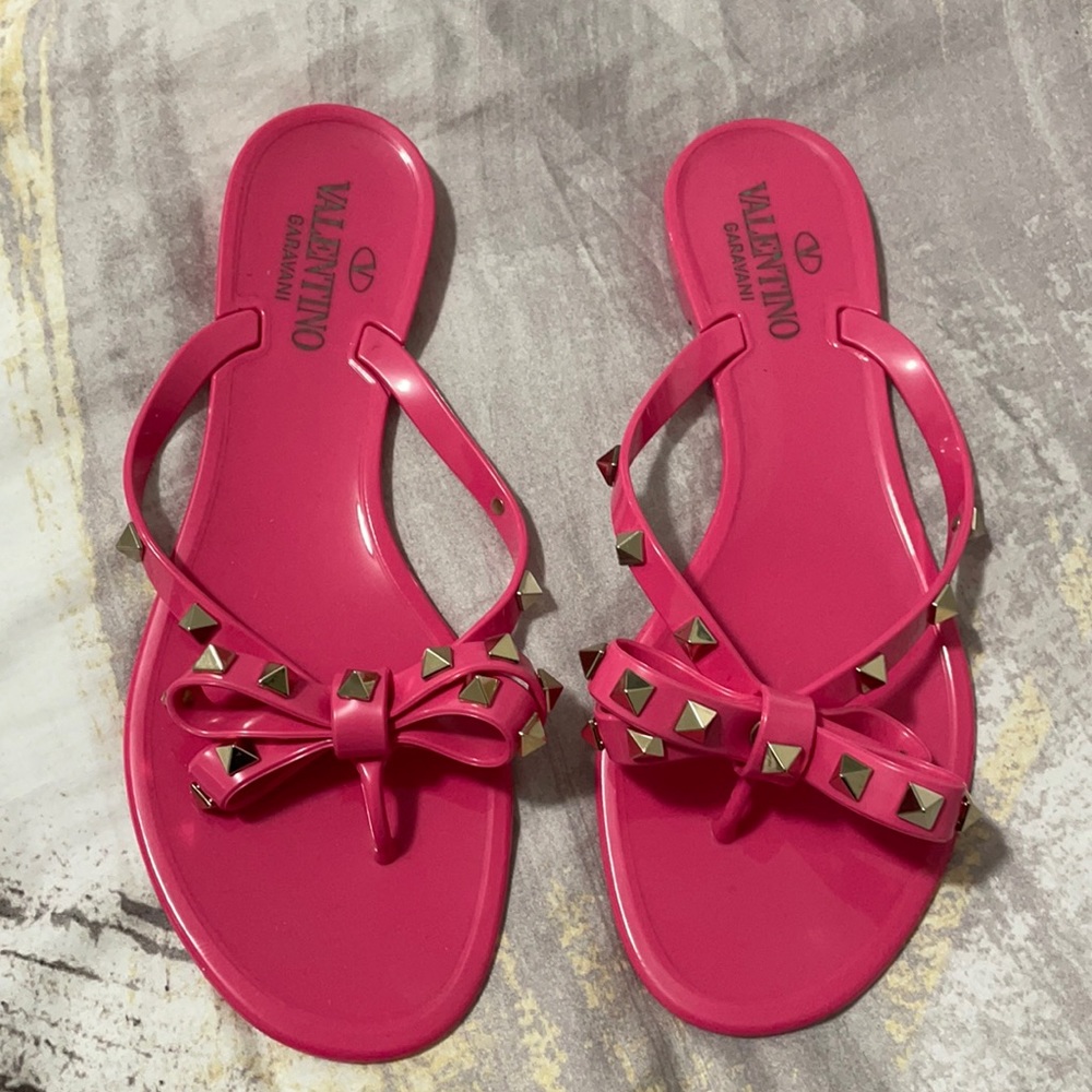 Valentino Garavani, Rubber, Rockstud Thong Sandals